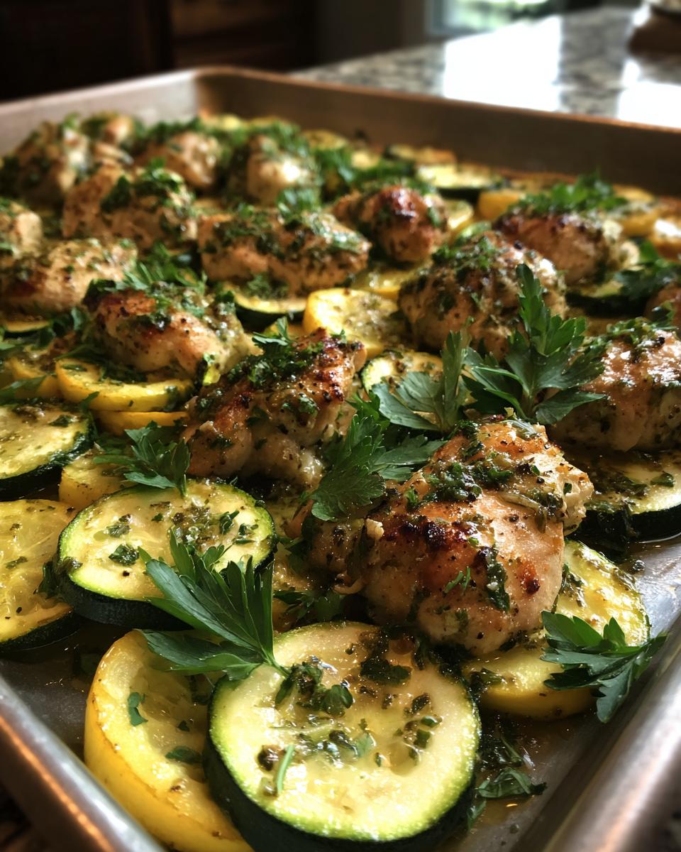 Amazing Sheet Pan Garlic Butter Chicken & Zucchini 6 Sheet Pan Garlic Butter Chicken and Zucchini - detail 2