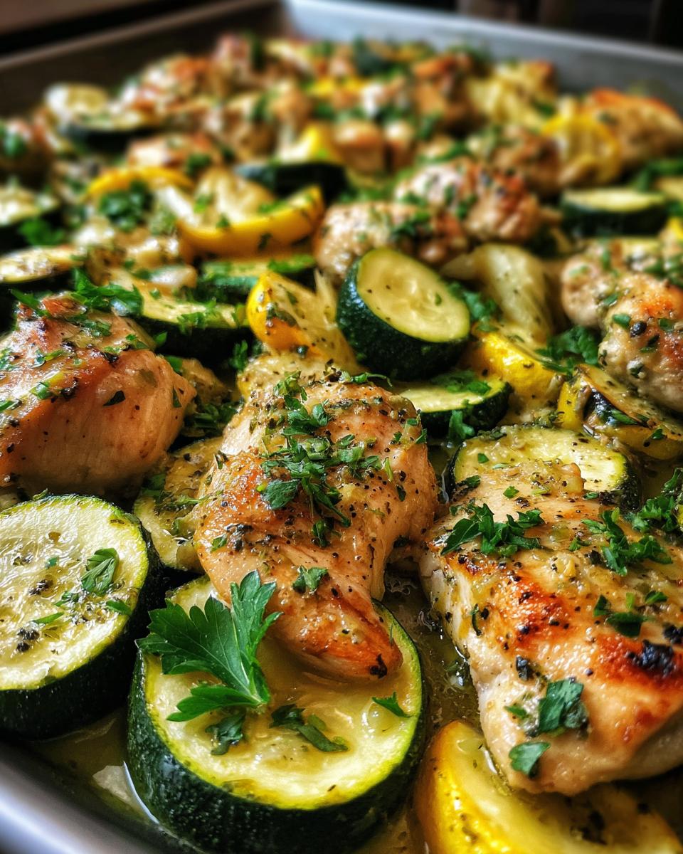 Amazing Sheet Pan Garlic Butter Chicken & Zucchini 7 Sheet Pan Garlic Butter Chicken and Zucchini - detail 3