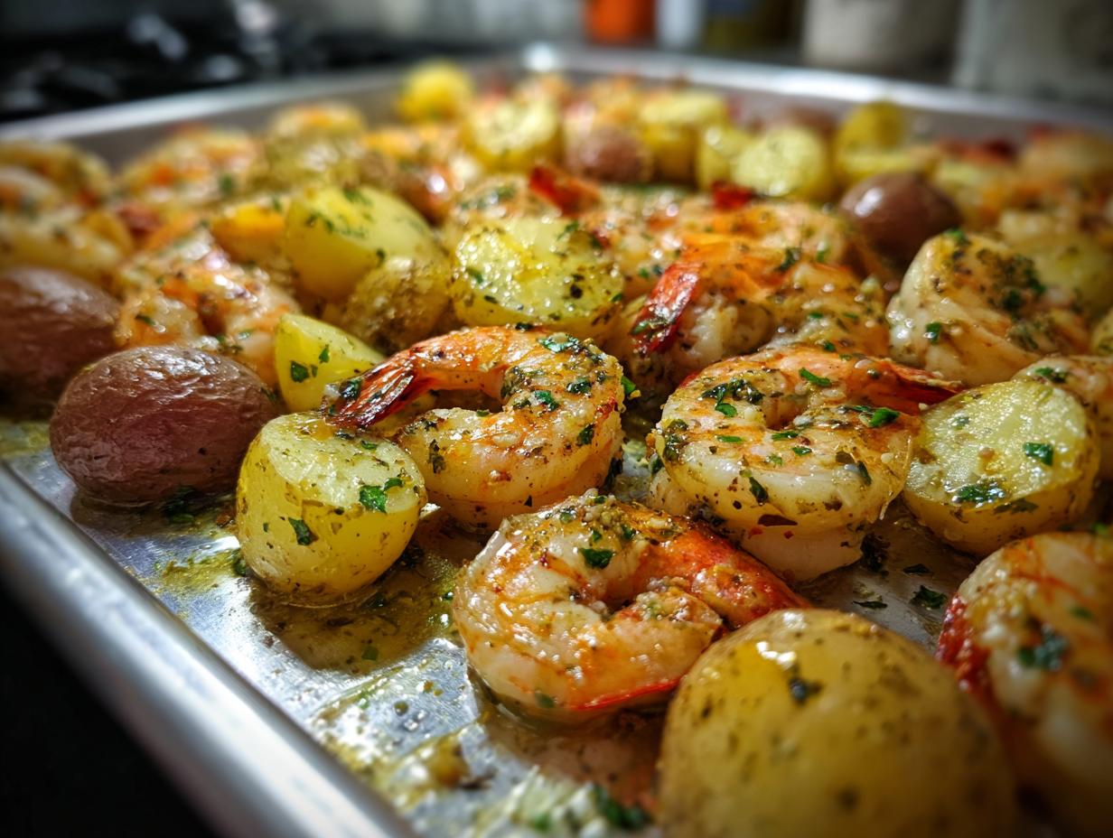Sheet Pan Garlic Butter Shrimp and Potatoes - detail 3