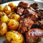 Sheet Pan Garlic Butter Steak Bites and Potatoes