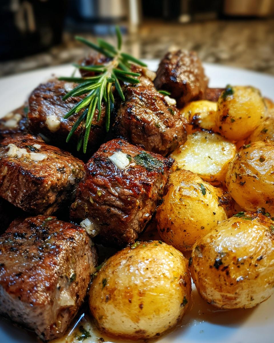Sheet Pan Garlic Butter Steak Bites and Potatoes - detail 3