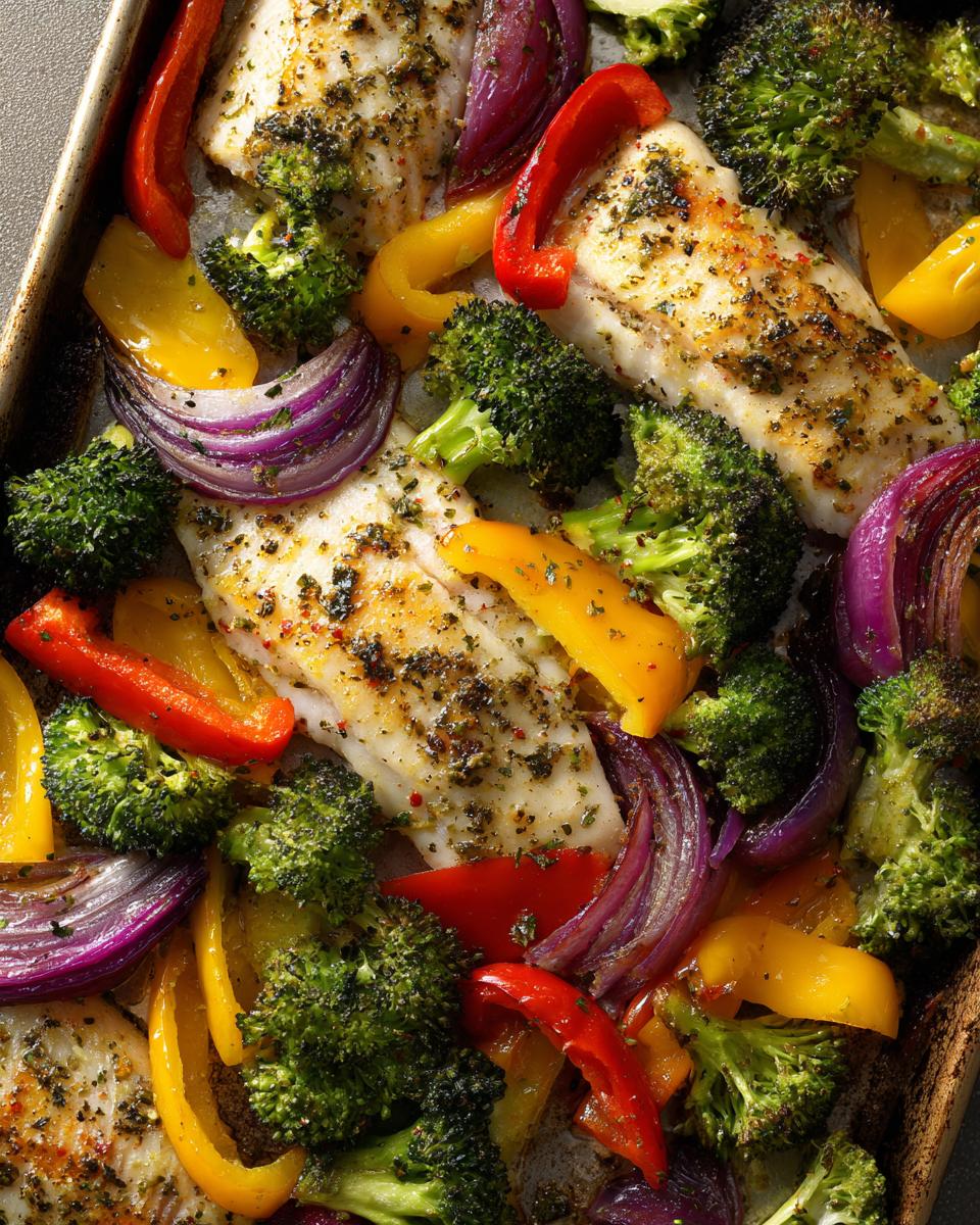 Sheet Pan Garlic Butter Tilapia and Veggies - detail 1