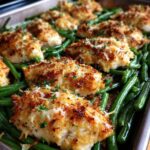 Sheet Pan Garlic Parmesan Chicken and Green Beans