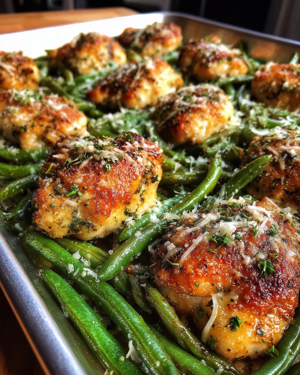 Sheet Pan Garlic Parmesan Chicken and Green Beans - detail 3