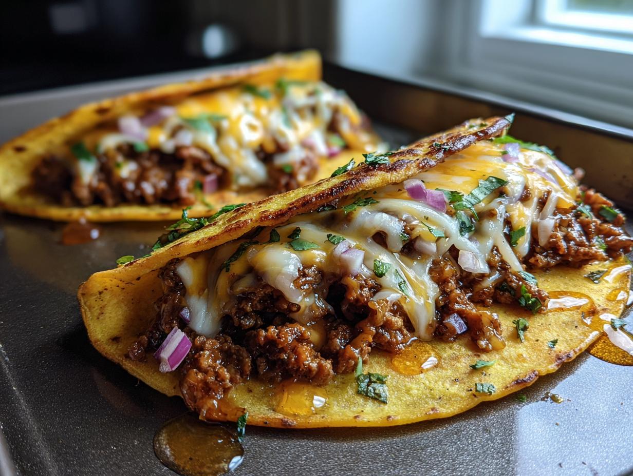 25-Minute Sheet Pan Ground Beef Tacos with Hot Honey Bliss 7 Sheet Pan Ground Beef Tacos with Hot Honey Drizzle - detail 3