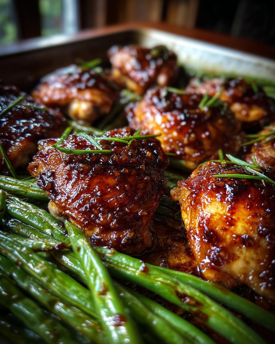Sheet Pan Honey Garlic Chicken: 1 Pan Meal 6 Sheet Pan Honey Garlic Chicken Thighs and Green Beans - detail 2