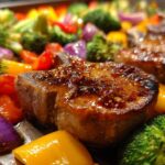 Sheet Pan Honey Garlic Pork Chops and Veggies