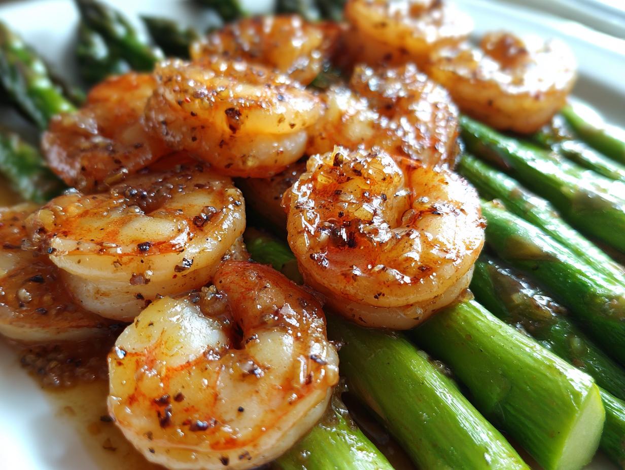 Sheet Pan Honey Garlic Shrimp and Asparagus - detail 3
