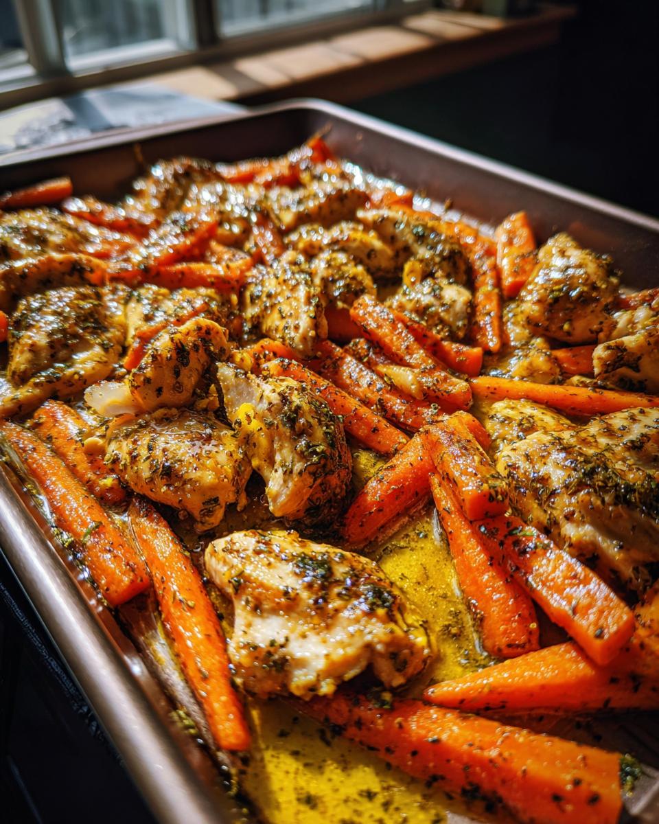Sheet Pan Honey Mustard: 1 Amazing Dinner 6 Sheet Pan Honey Mustard Chicken and Carrots - detail 2