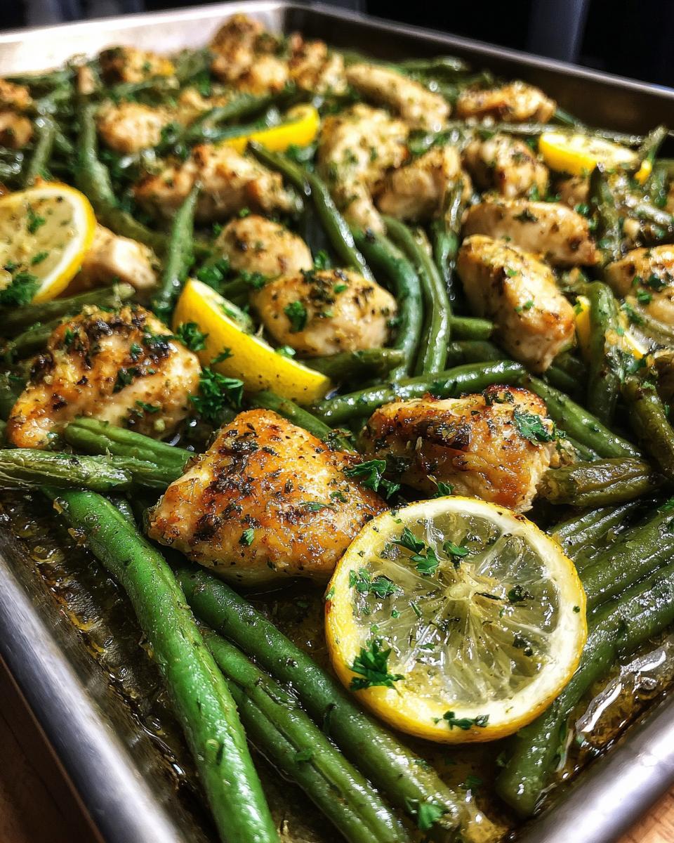 Sheet Pan Lemon Garlic Chicken and Green Beans - detail 3