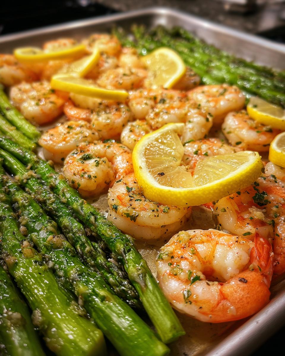 Sheet Pan Lemon Garlic Shrimp: 10 Min Dinner 6 Sheet Pan Lemon Garlic Shrimp and Asparagus - detail 2