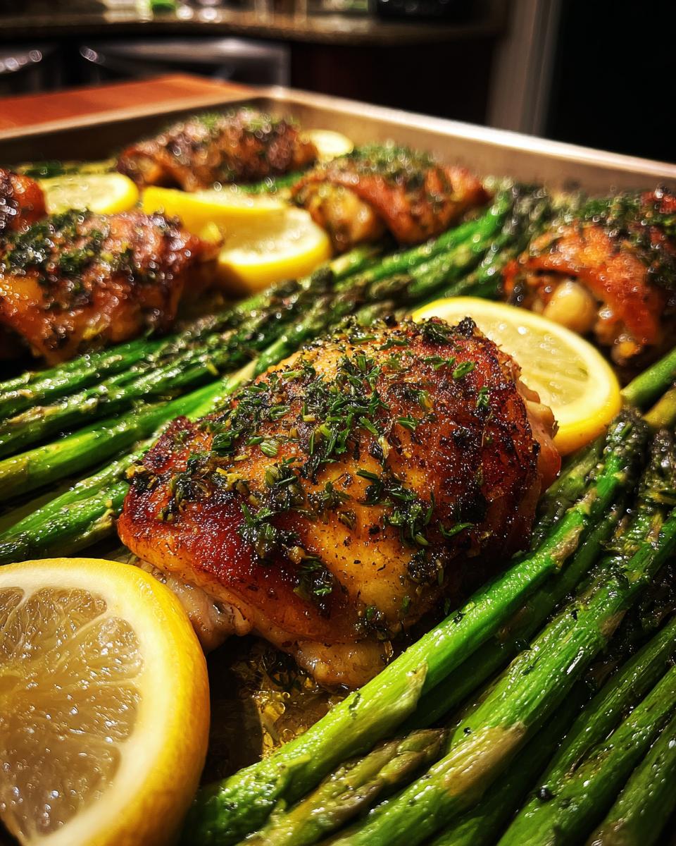 Sheet Pan Lemon Herb Chicken and Asparagus - detail 2