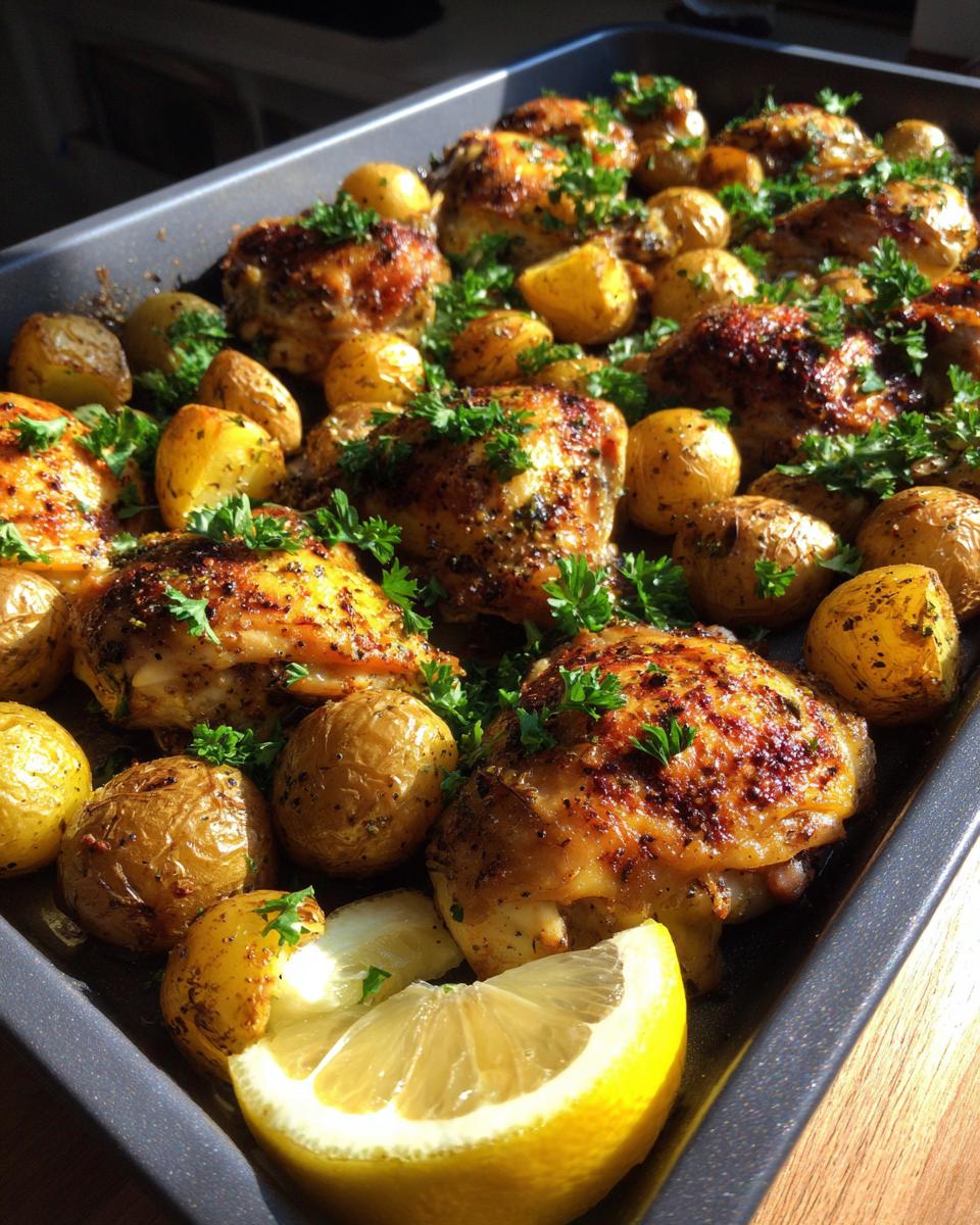 Sheet Pan Lemon Pepper Chicken and Potatoes - detail 2