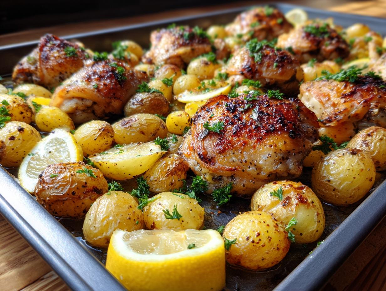 Sheet Pan Lemon Pepper Chicken and Potatoes - detail 3