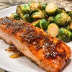 Sheet Pan Maple Glazed Salmon and Brussels Sprouts
