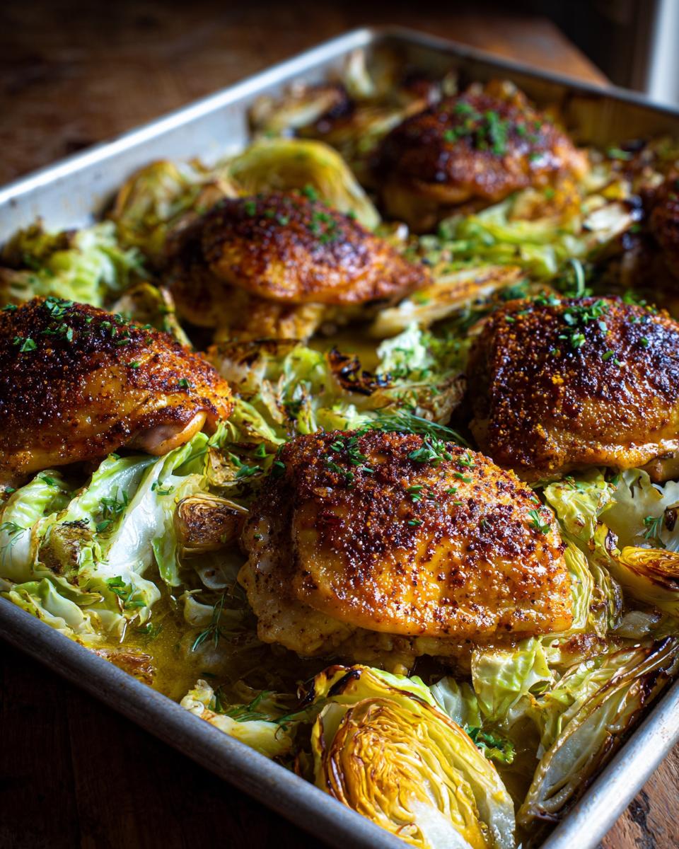 Flawless 4-Ingredient Sheet-Pan Roast Chicken & Cabbage! 5 Sheet-Pan Roast Chicken and Cabbage - detail 1