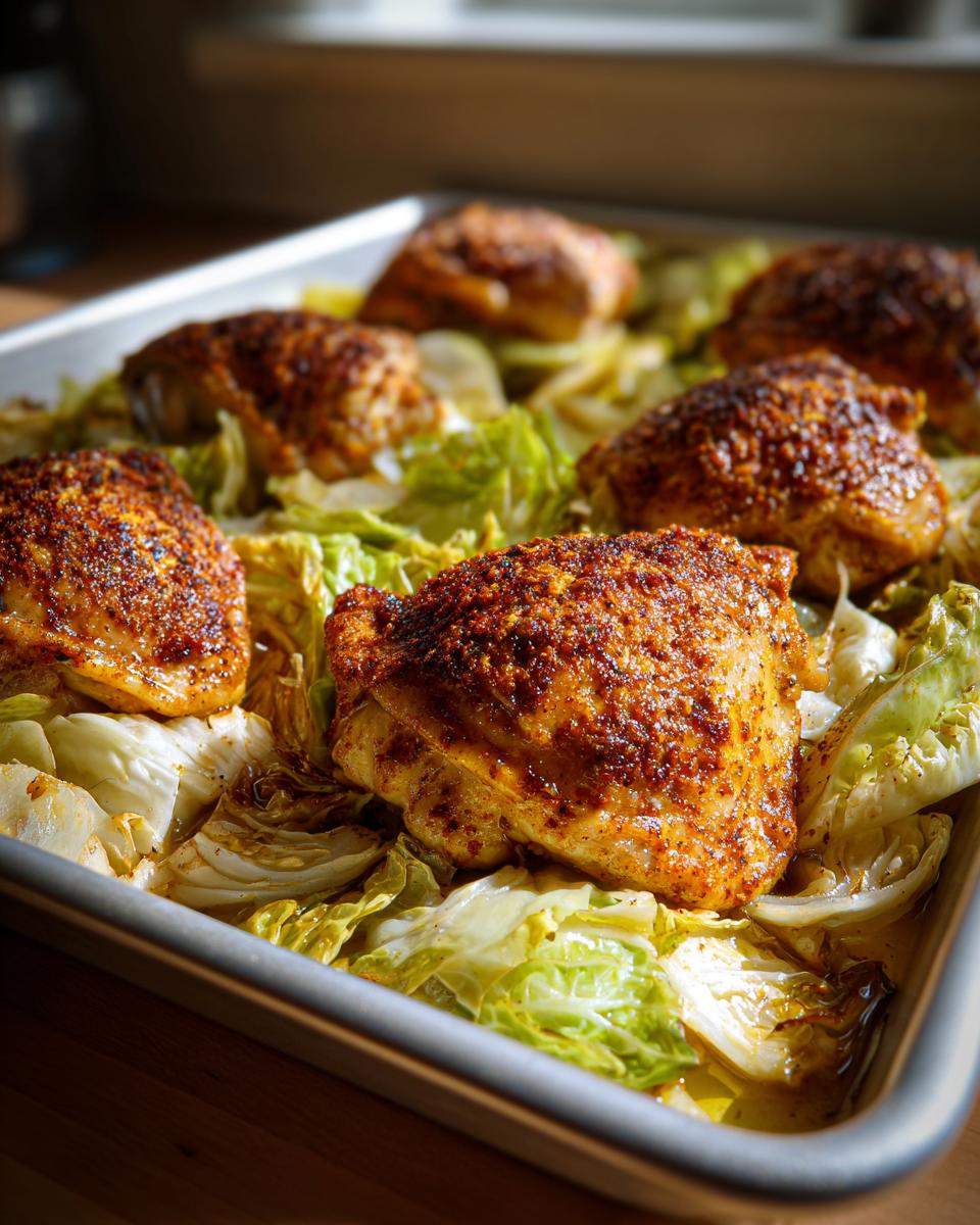 Flawless 4-Ingredient Sheet-Pan Roast Chicken & Cabbage! 6 Sheet-Pan Roast Chicken and Cabbage - detail 2