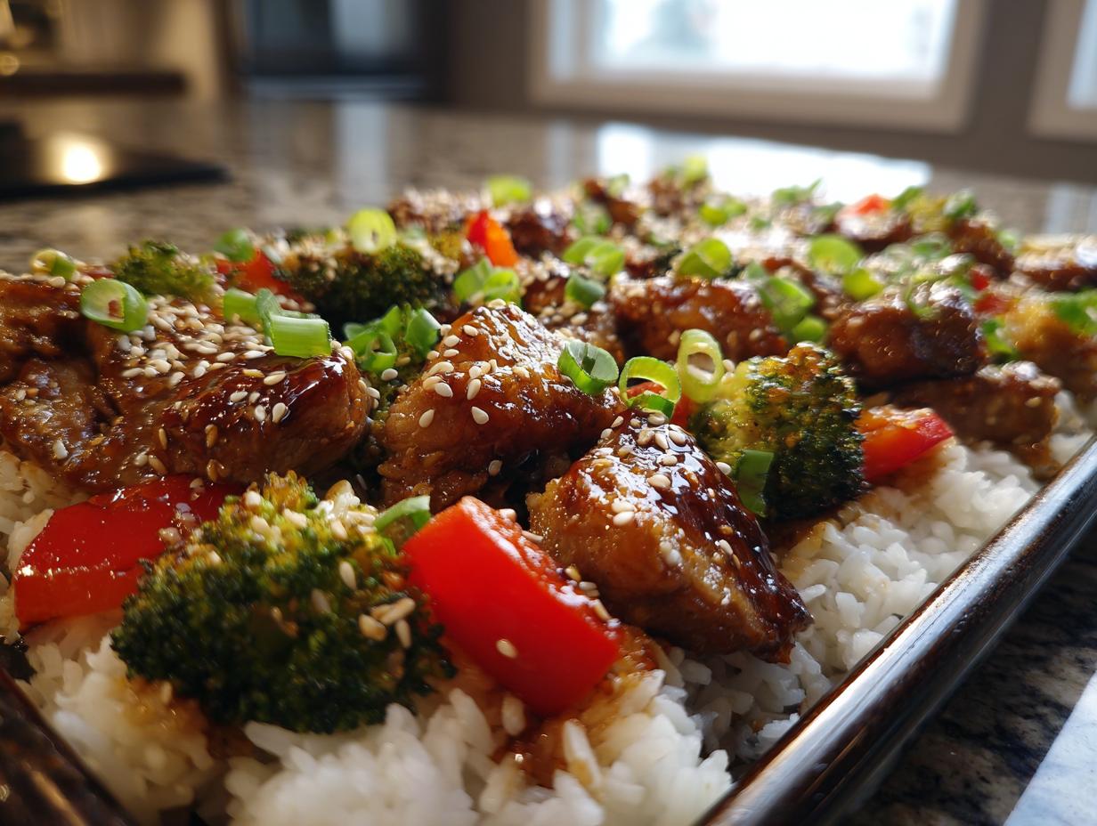 Sheet Pan Teriyaki Chicken Rice: Quick, Flavorful Meal 7 Sheet Pan Teriyaki Chicken and Rice - detail 3