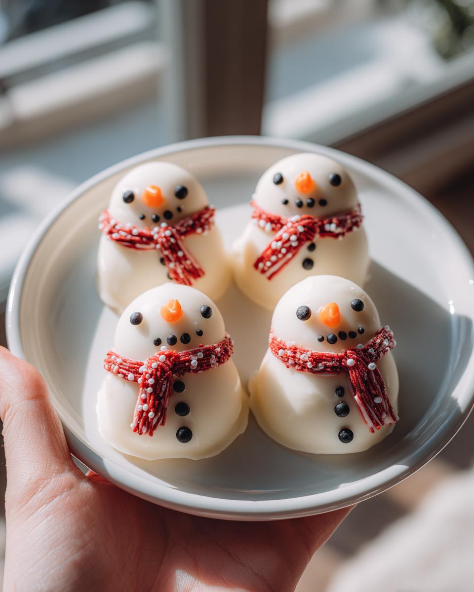 Snowman Oreo Balls - detail 1