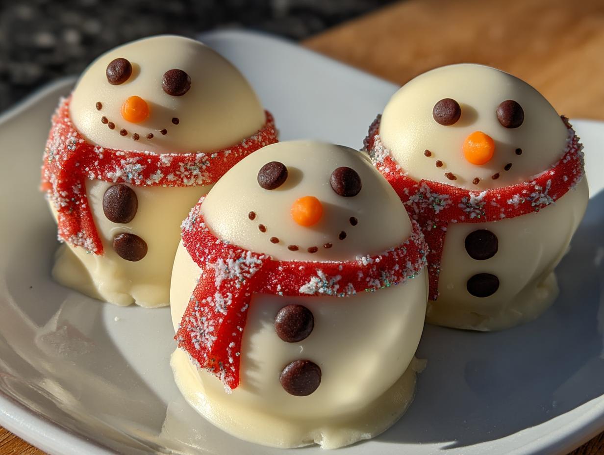 Snowman Oreo Balls - detail 3
