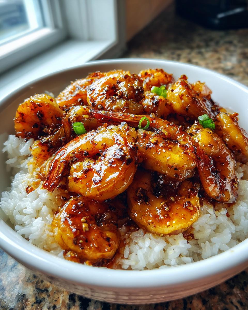 Spicy Honey Garlic Shrimp: Quick, Amazing Dinner 7 Spicy Honey Garlic Shrimp Rice Bowl - detail 3